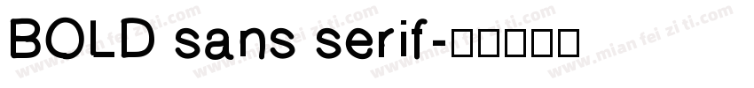 BOLD sans serif字体转换
